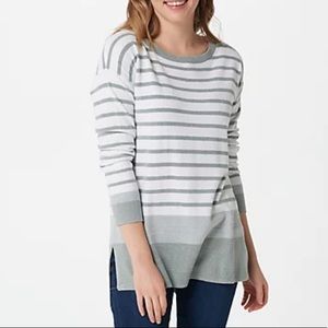 Barefoot Dreams CozyChic Ultra Lite Paradise Tunic in sea salt waterfall